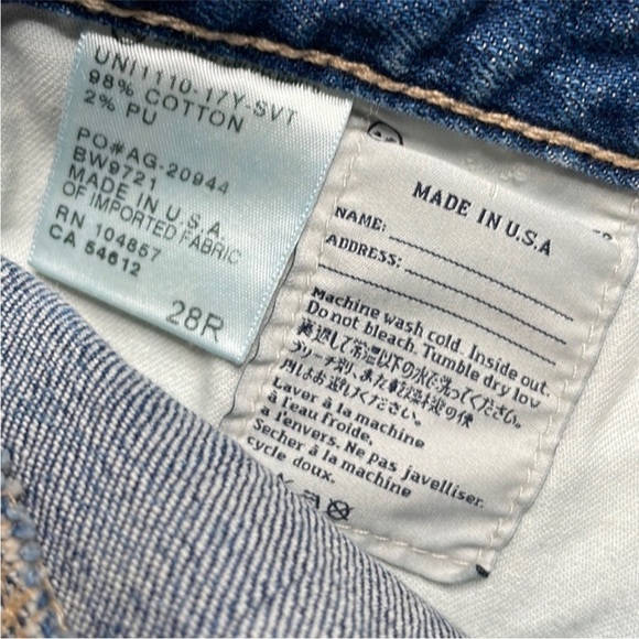 AG Jeans Stilt Cigarette Skinny Denim Jeans distressed Size 28 R - Picture 10 of 13